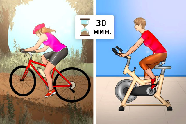 Езда на велосипеде для улучшения кровообращения в ногах