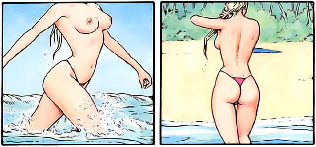 Голая девушка: приключения на море. Комикс