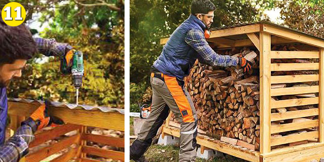 Как построить простой дровяник своими руками